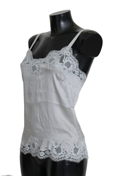 Dolce & Gabbana Grünes Seiden-Spitzenkleid Chemisole Lingerie