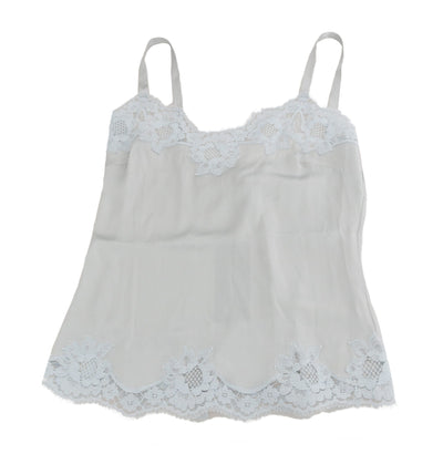 Dolce & Gabbana Grünes Seiden-Spitzenkleid Chemisole Lingerie
