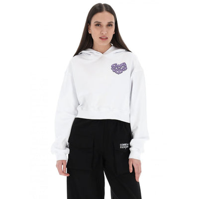 Comme Des Fuckdown Weißer Baumwollpullover