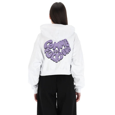Comme Des Fuckdown Weißer Baumwollpullover