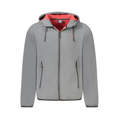Norway 1963 Graue Polyester Herren-Kapuzenjacke