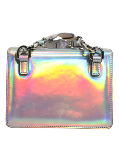 Dolce & Gabbana Holografische Umhängetasche in Metallic-Silber