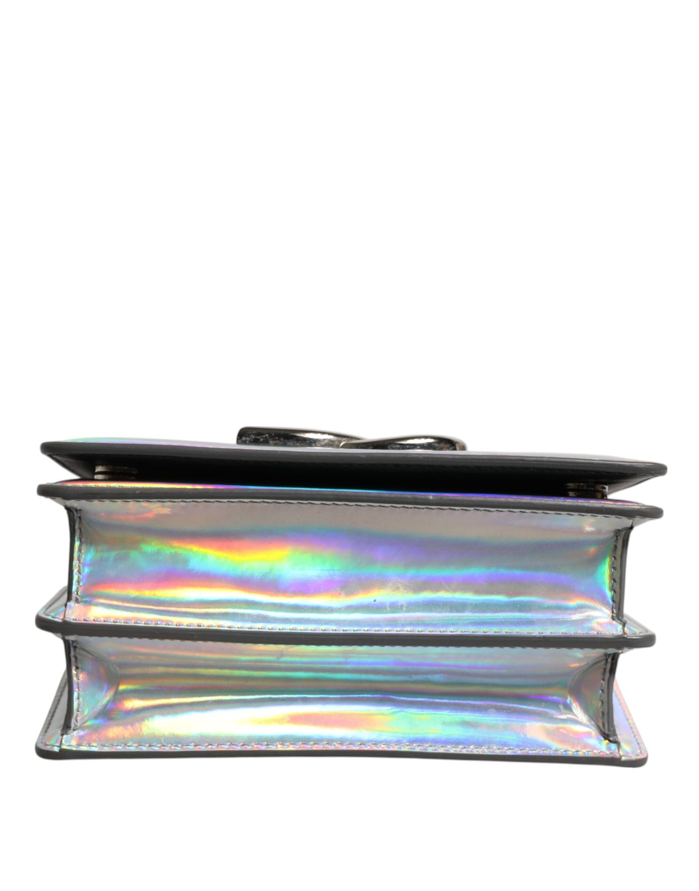 Dolce & Gabbana Holografische Umhängetasche in Metallic-Silber