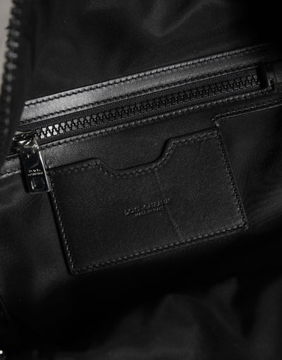 Dolce & Gabbana Weiße DG Sterne Druck Nylon Reise Rucksack Tasche