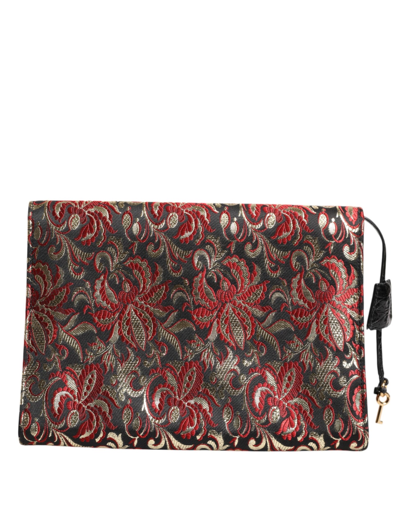 Dolce & Gabbana Multicolor Jacquard Floral Dokument Aktentasche Tasche