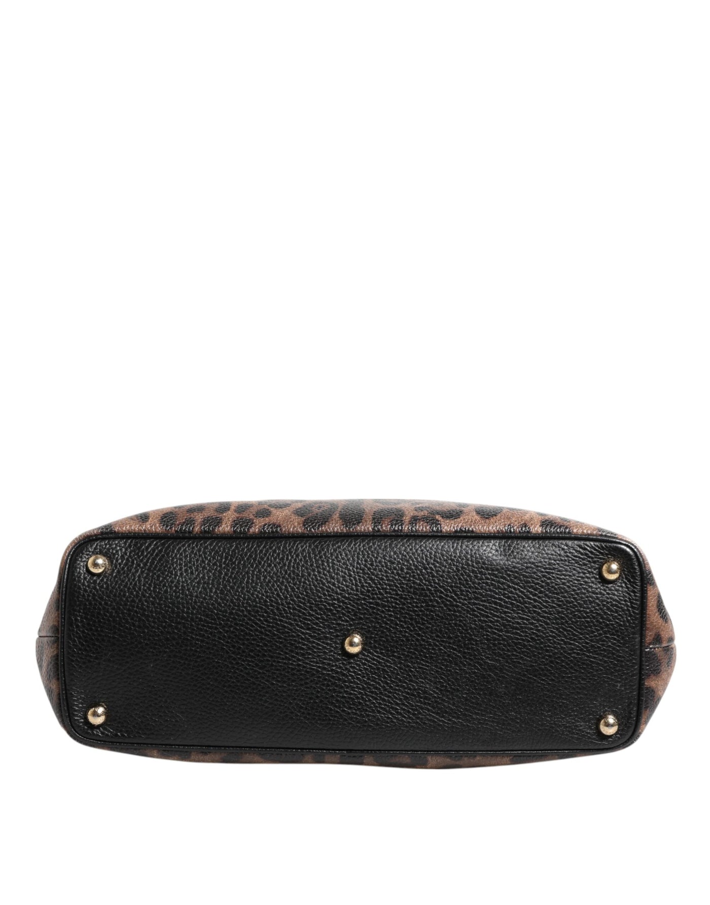 Dolce & Gabbana Braun Leopard GLAM Leder Logo Plaque Tote Bag