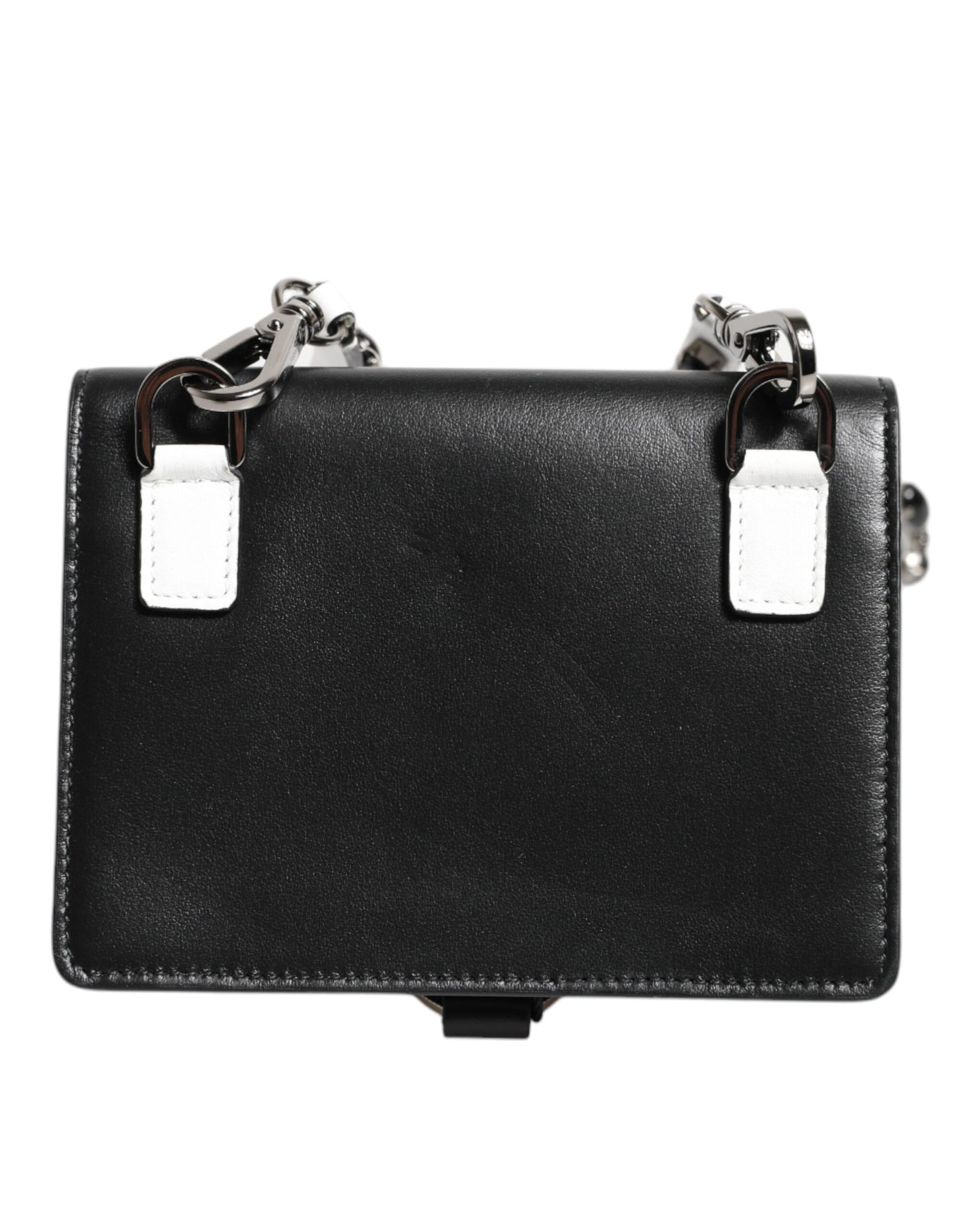Dolce & Gabbana Schwarzes Leder Crystal verschönert Kartenhalter Brieftasche