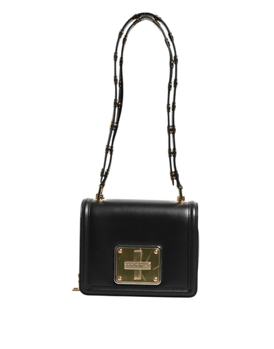 Dolce & Gabbana Schwarze Joy Therapy Lola Umhängetasche aus Leder mit Nieten