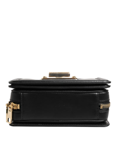 Dolce & Gabbana Schwarze Joy Therapy Lola Umhängetasche aus Leder mit Nieten