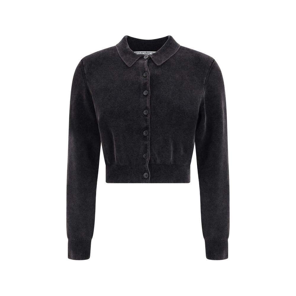 Alexander Wang Polo Strickjacke crop