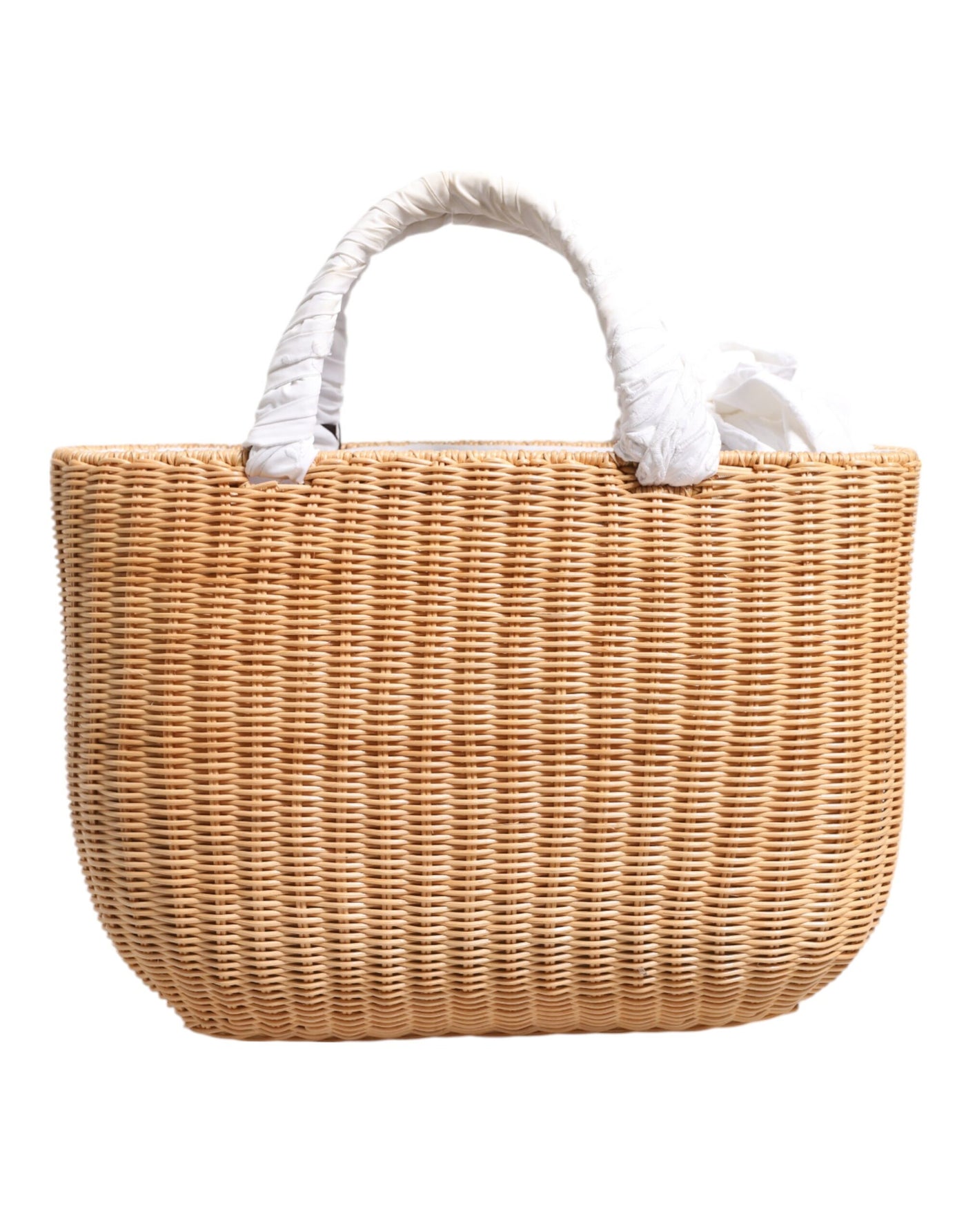 Dolce & Gabbana Beige Fiber Vegetable Basket Handtasche Tote Bag