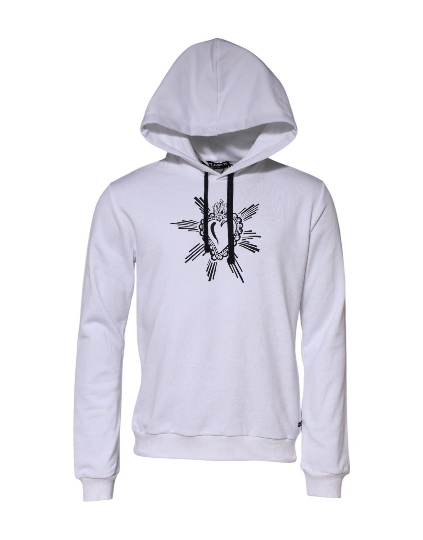 Dolce & Gabbana Weißes Sacred Heart Sweatshirt mit Kapuze Pullover