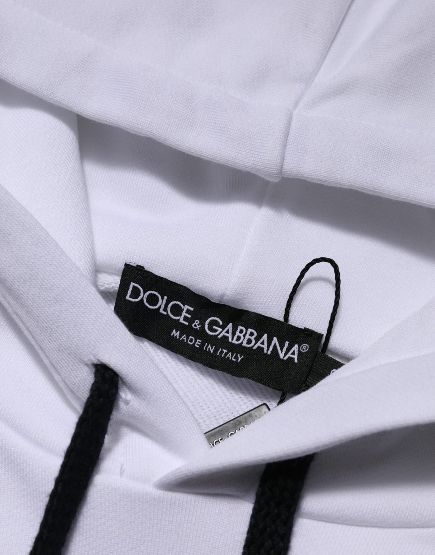 Dolce & Gabbana Weißes Sacred Heart Sweatshirt mit Kapuze Pullover