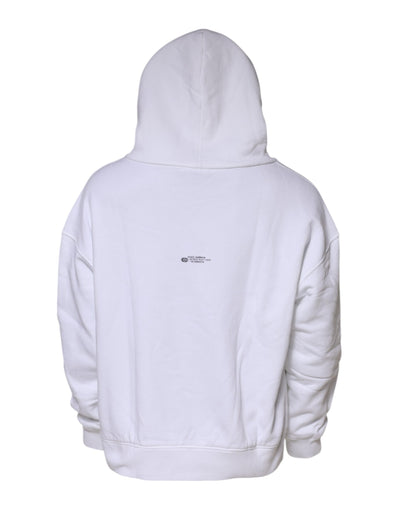 Dolce & Gabbana Weißes DG Vib3 Herren Sweatshirt mit Kapuze Pullover