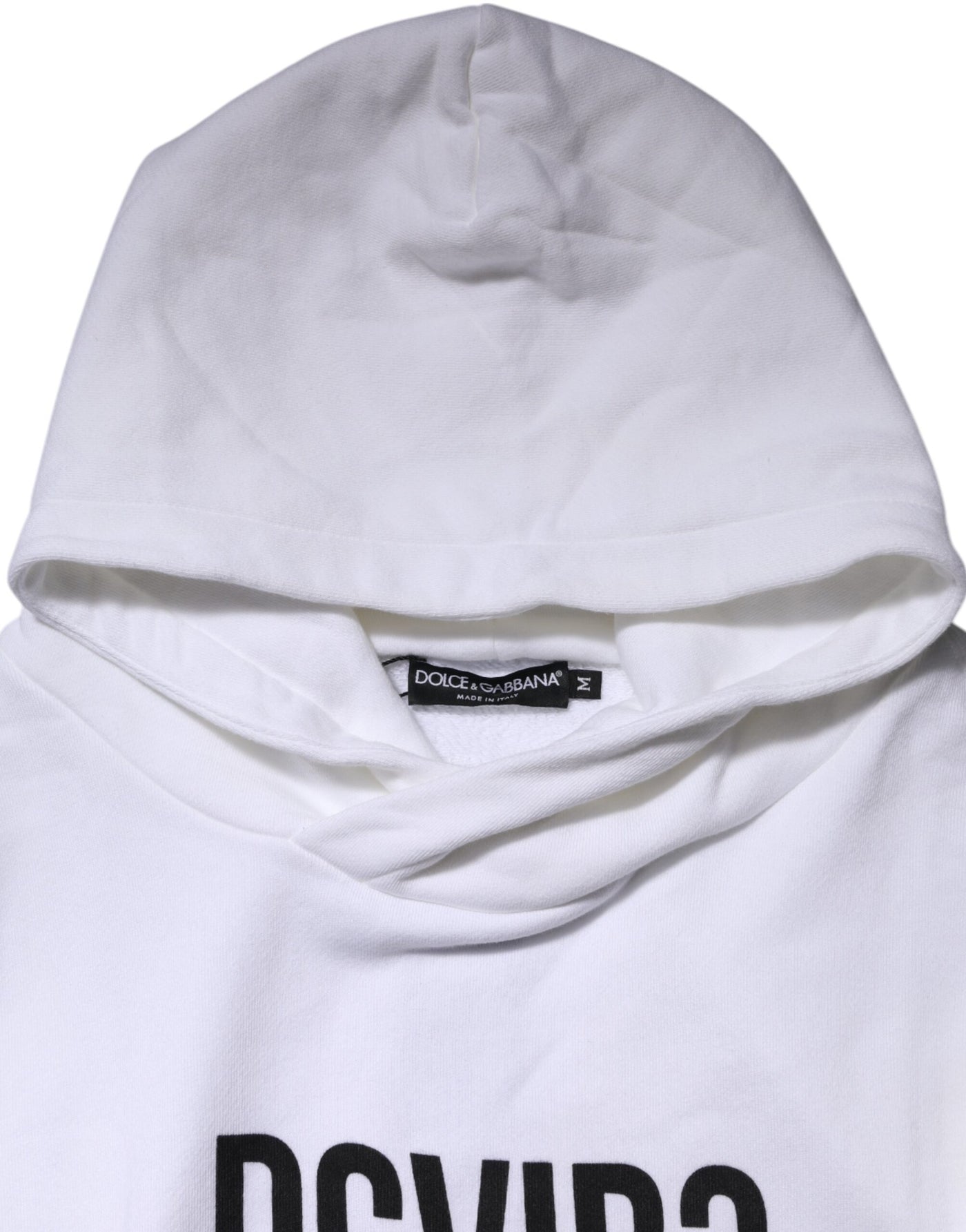 Dolce & Gabbana Weißes DG Vib3 Herren Sweatshirt mit Kapuze Pullover