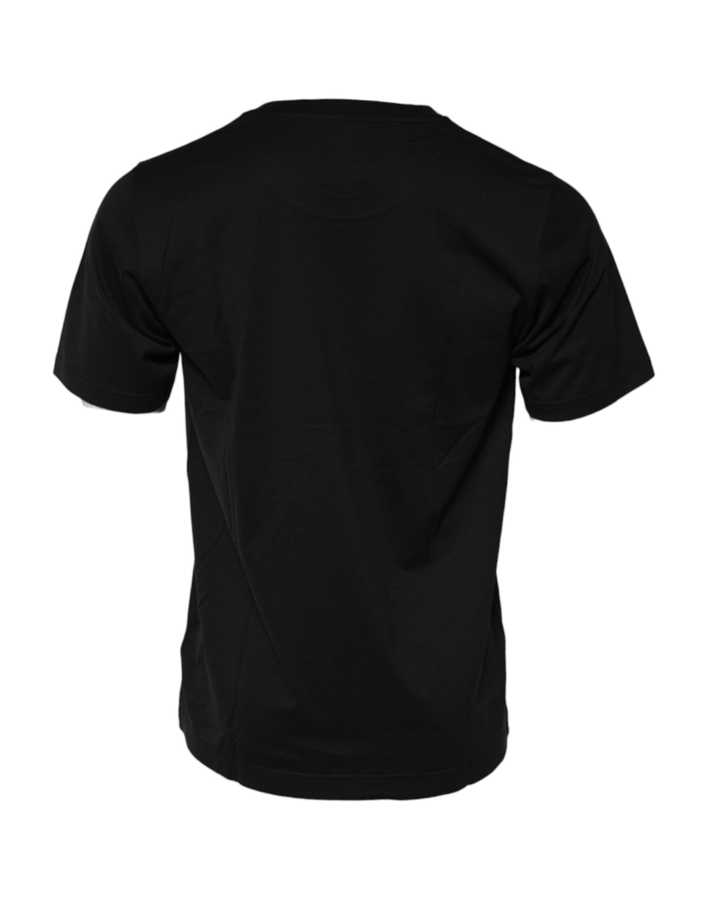 Dolce & Gabbana Schwarzes DG Royals Baumwoll-T-Shirt mit Rundhalsausschnitt