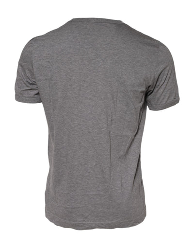 Dolce & Gabbana Graues #DGFamily Baumwoll-T-Shirt mit Rundhalsausschnitt