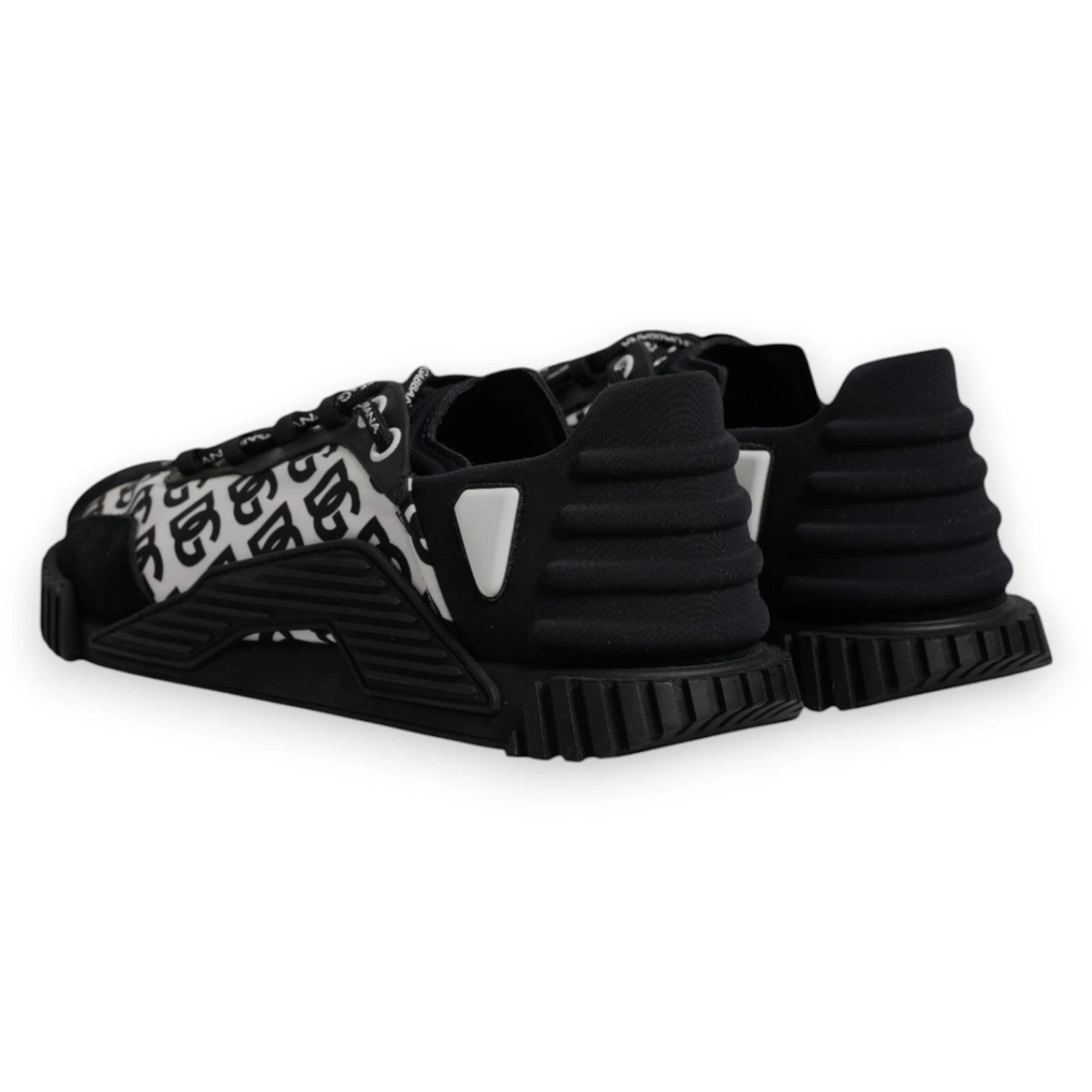 Dolce & Gabbana Schwarz Logo Lace Up Low Top NS1 Turnschuhe