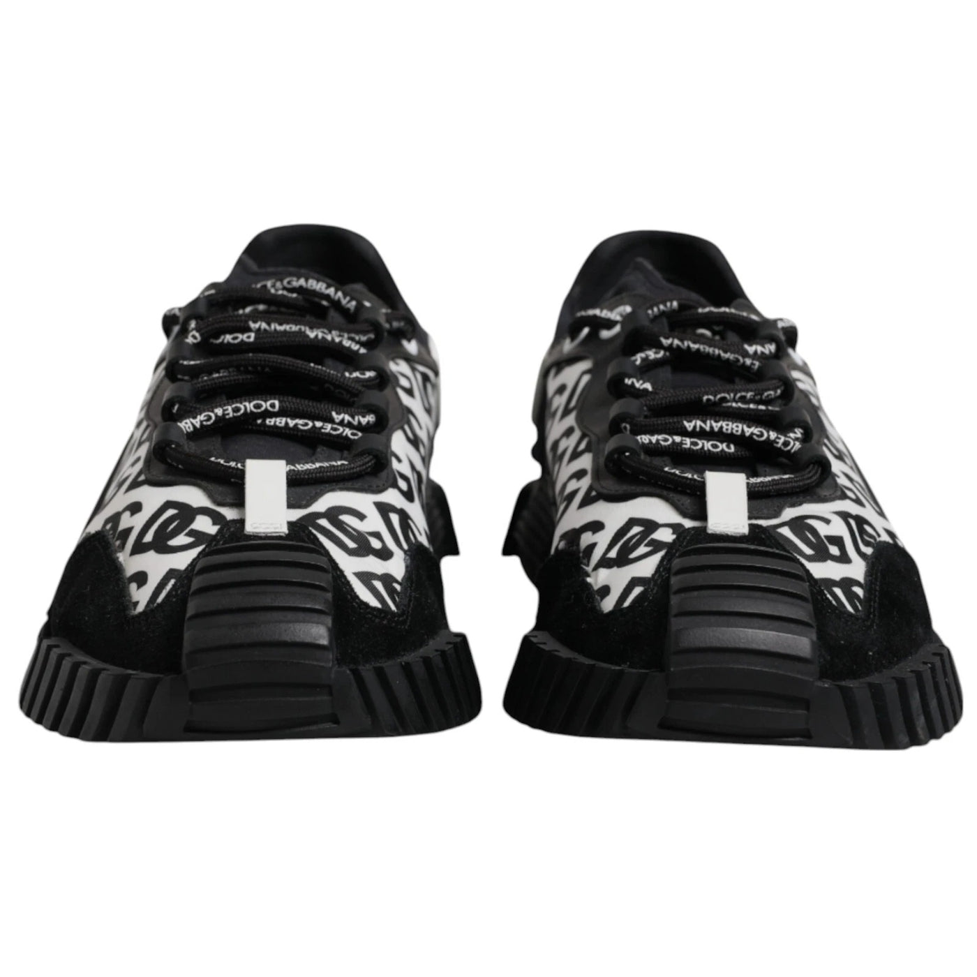 Dolce & Gabbana Schwarz Logo Lace Up Low Top NS1 Turnschuhe