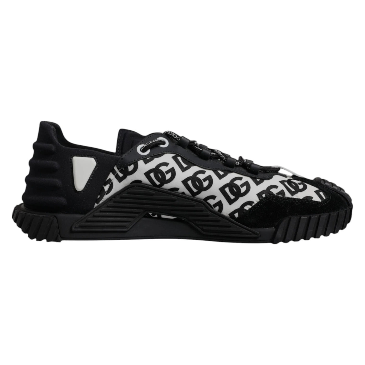 Dolce & Gabbana Schwarz Logo Lace Up Low Top NS1 Turnschuhe