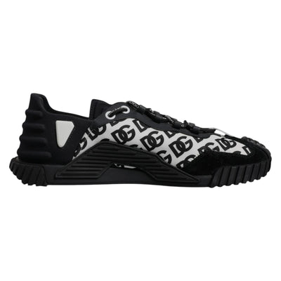 Dolce & Gabbana Schwarz Logo Lace Up Low Top NS1 Turnschuhe