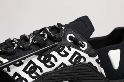Dolce & Gabbana Schwarz Logo Lace Up Low Top NS1 Turnschuhe