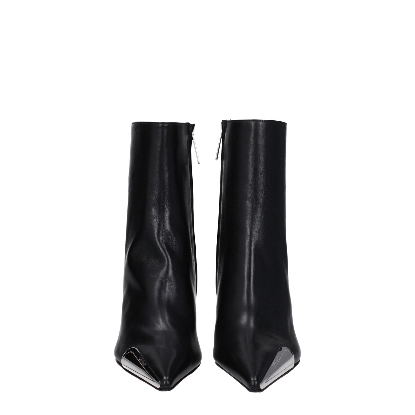 Off-White Schwarze Lederstiefeletten