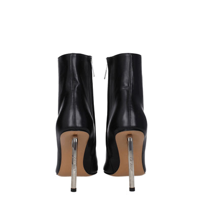 Off-White Schwarze Lederstiefeletten