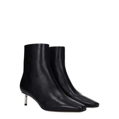 Off-White Schwarze Lederstiefeletten