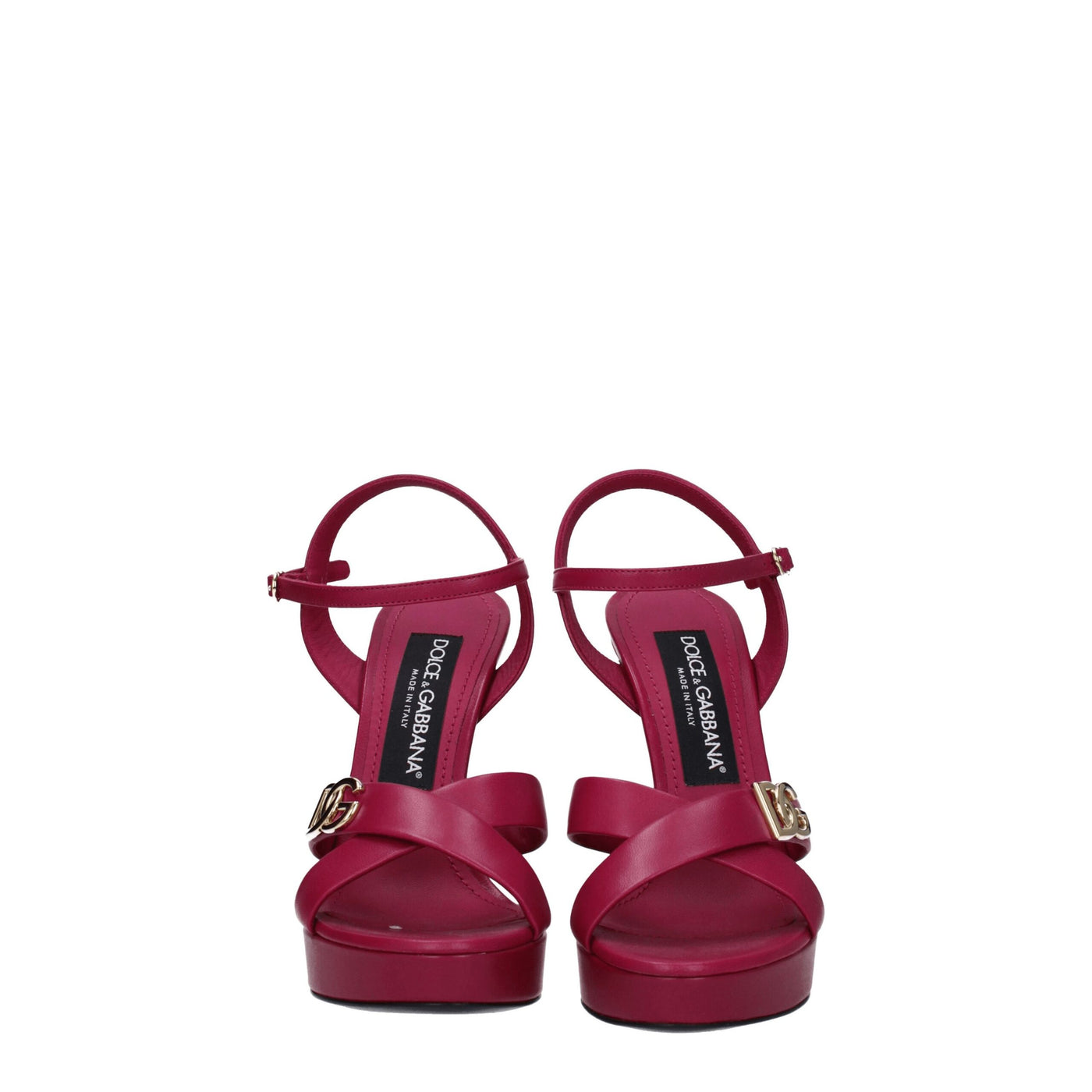Dolce & Gabbana Rosa Leder-Plateaus