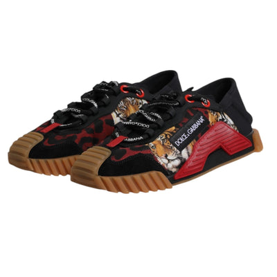 Dolce & Gabbana Schwarz Logo Low Top NS1 Männer Turnschuhe