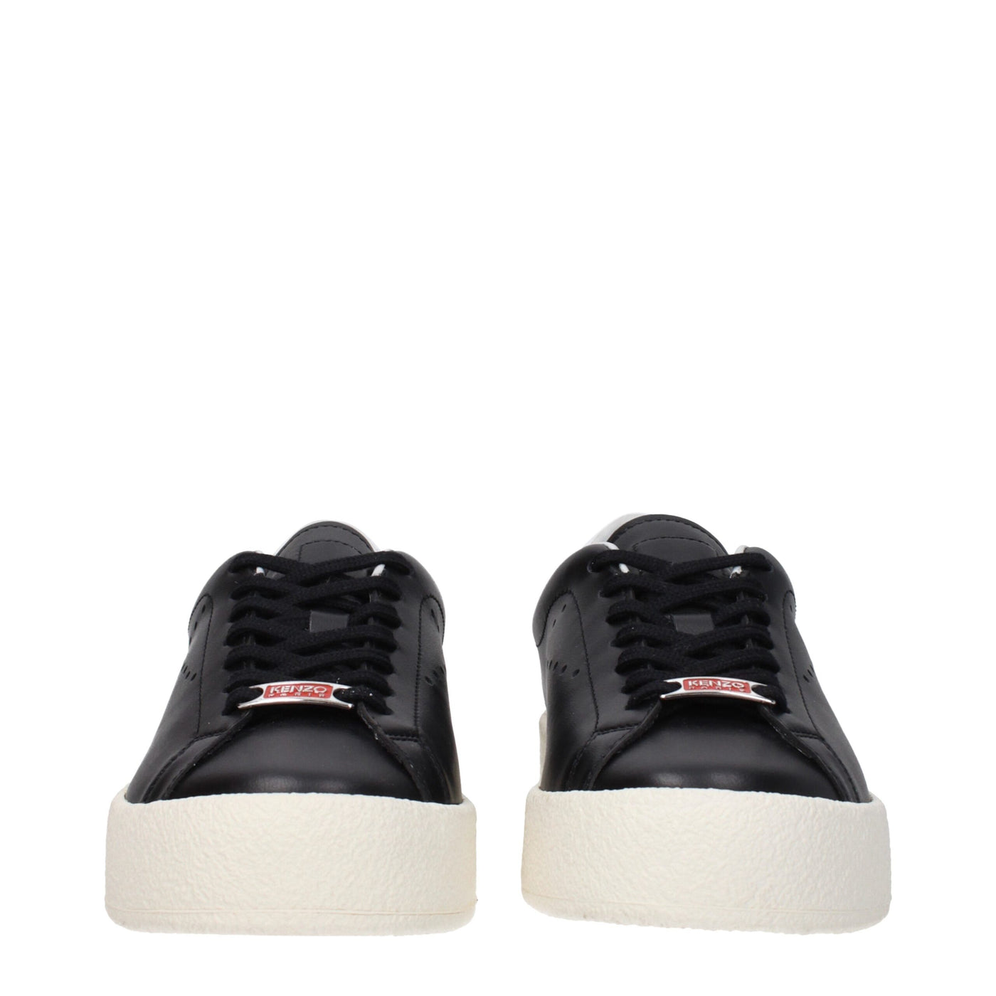 Kenzo Schwarze Leder Low Tops