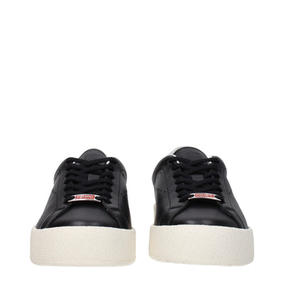 Kenzo Schwarze Leder Low Tops