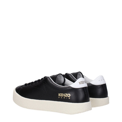 Kenzo Schwarze Leder Low Tops