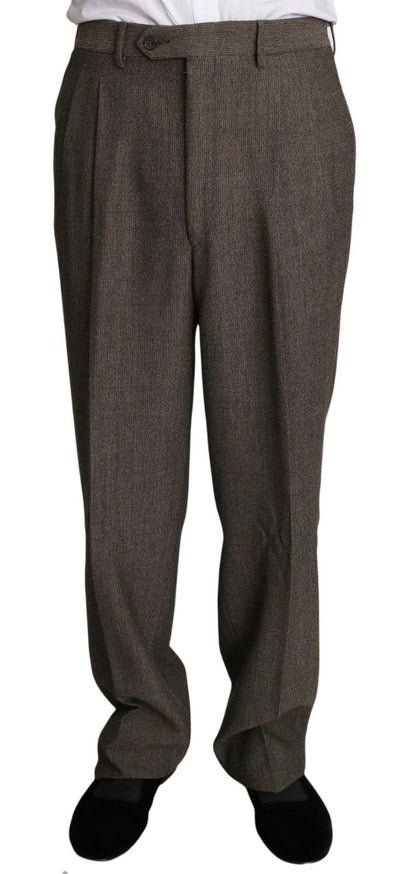Dolce & Gabbana Brauner einreihiger Anzug aus Wolle