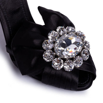 Dolce & Gabbana Schwarze Ziegenleder-Sandale