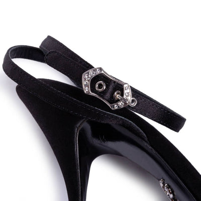 Dolce & Gabbana Schwarze Ziegenleder-Sandale