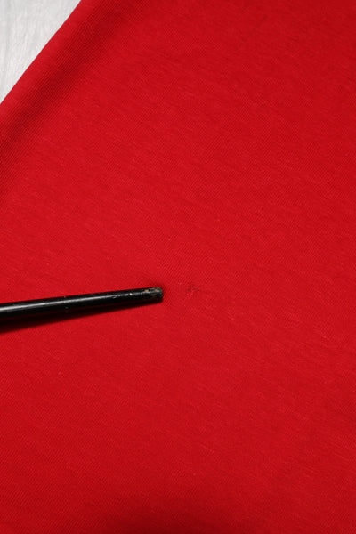 Dolce & Gabbana Rotes einfarbiges T-Shirt mit Rundhalsausschnitt und kurzen Ärmeln