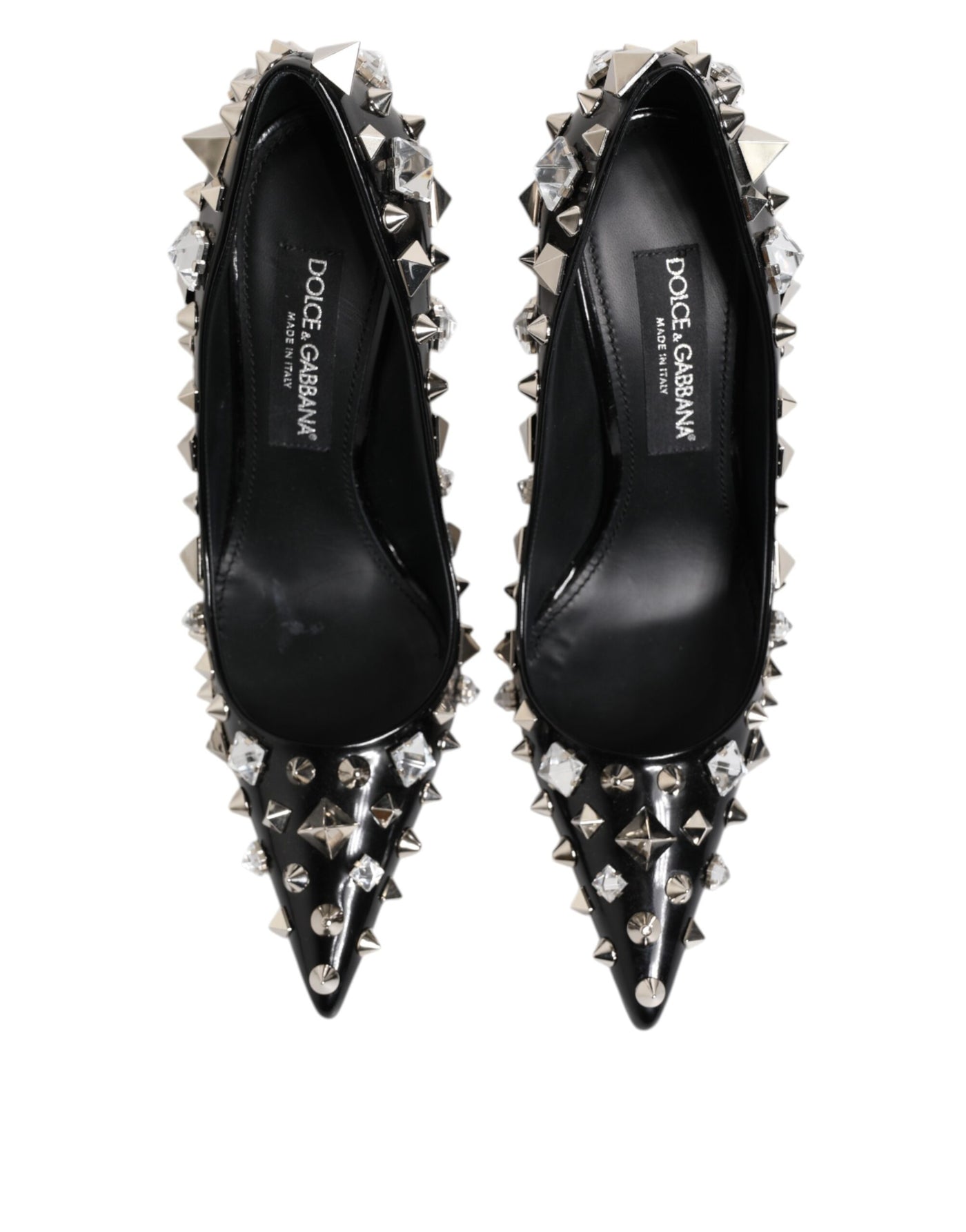 Dolce & Gabbana Schwarz Kristalle Nieten Stiletto Pumps Schuhe