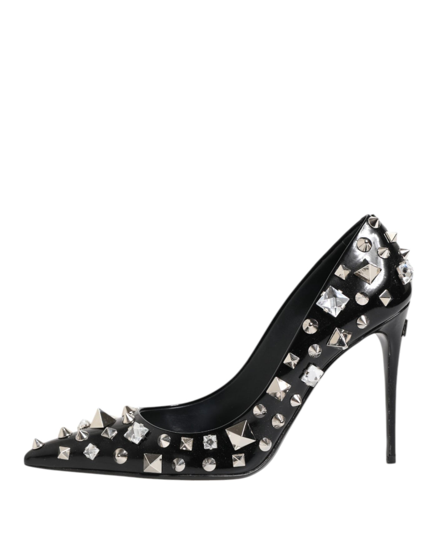 Dolce & Gabbana Schwarz Kristalle Nieten Stiletto Pumps Schuhe