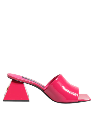Dolce & Gabbana Rosa Offene Zehe Blockabsatz Mules Sandalen Schuhe