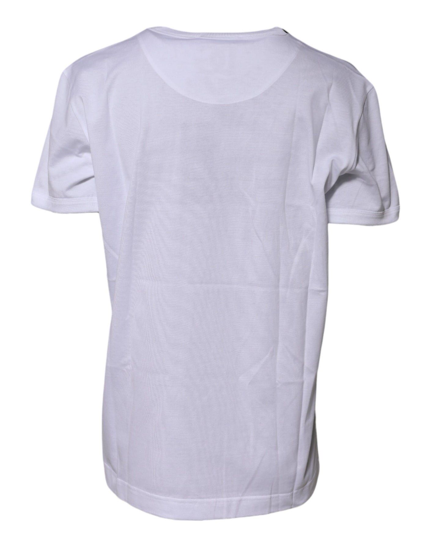 Dolce & Gabbana Weißes T-Shirt mit Rundhalsausschnitt aus Baumwolle Goodluck 2022