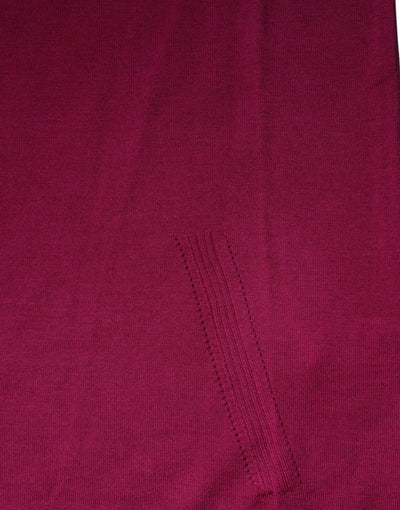 Dolce & Gabbana Fuchsia Langarm-Rollkragenpullover aus Wolle