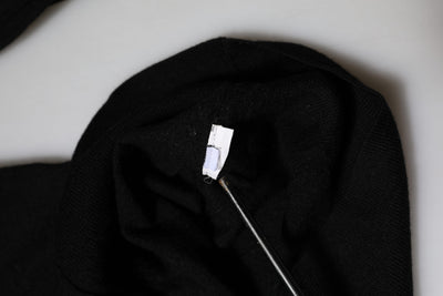 Dolce & Gabbana Schwarzer STAFF Rundhals-Strickpullover