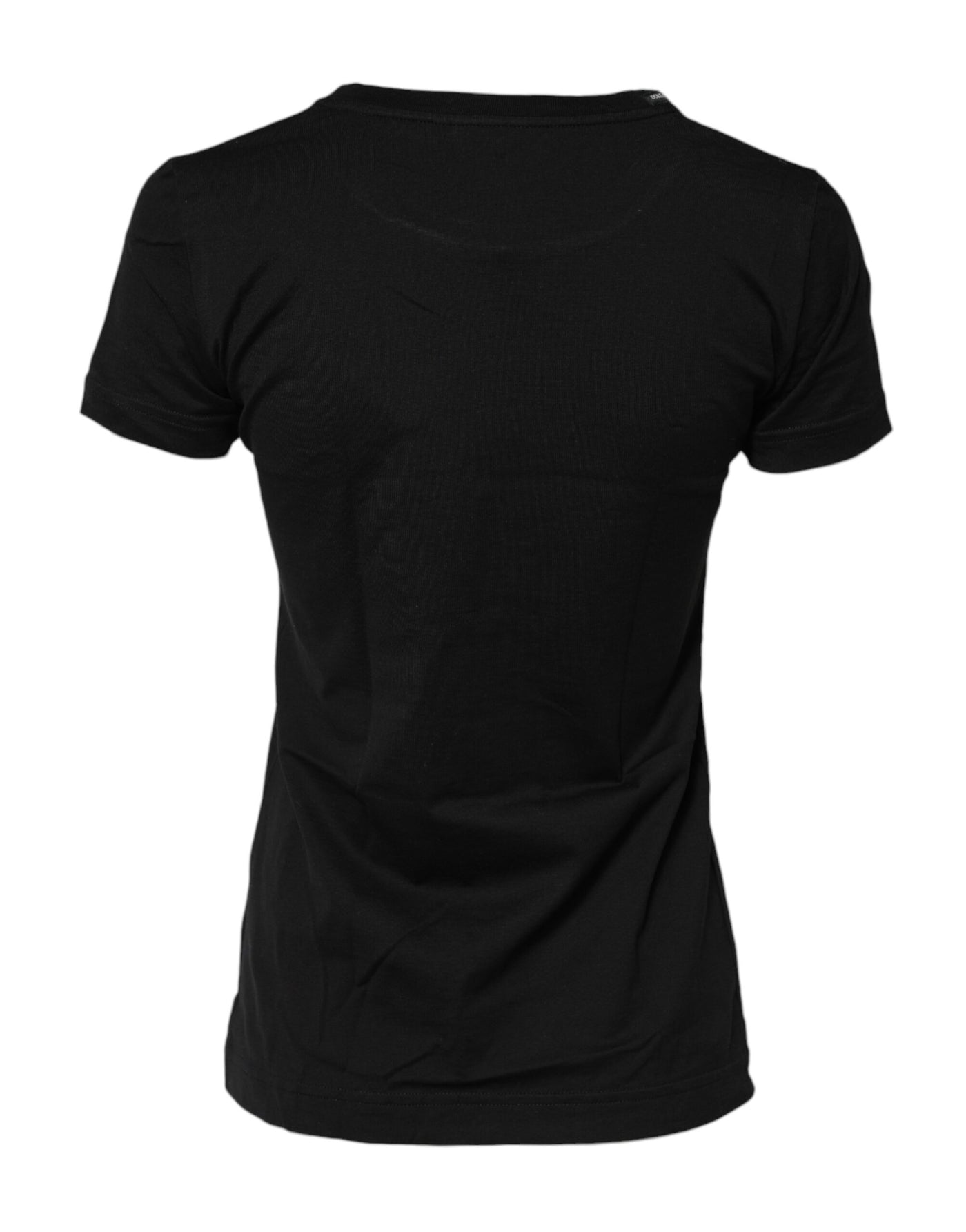 Dolce & Gabbana Schwarzes Kurzarm-T-Shirt mit Rundhalsausschnitt