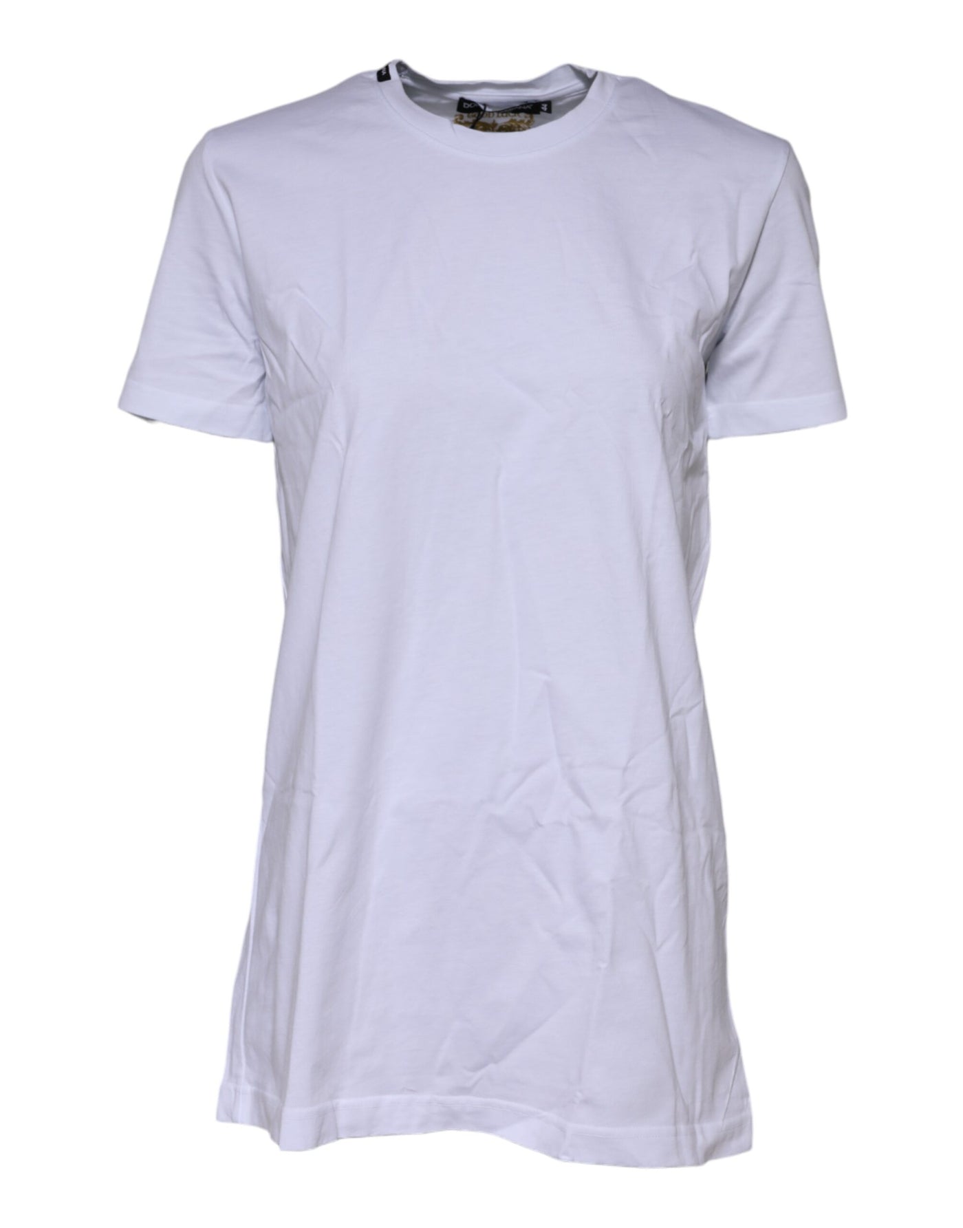 Dolce & Gabbana Weißes T-Shirt mit kurzen Ärmeln und Rundhalsausschnitt