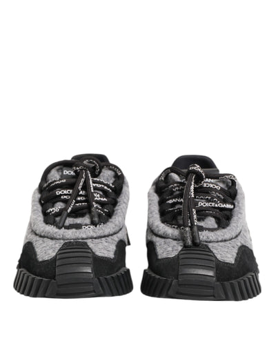 Dolce & Gabbana Schwarz Grau NS1 Low Top Turnschuhe Schuhe