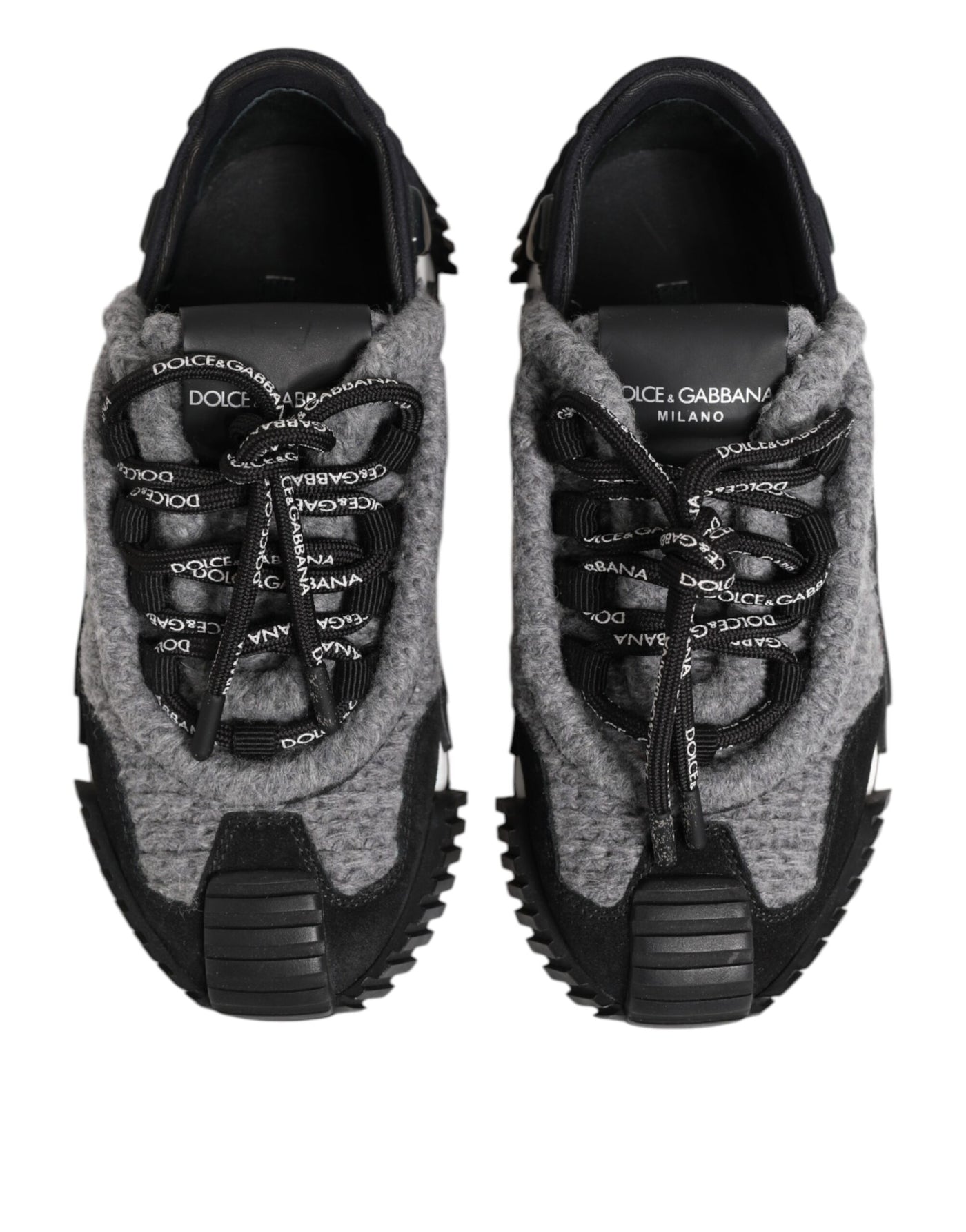 Dolce & Gabbana Schwarz Grau NS1 Low Top Turnschuhe Schuhe