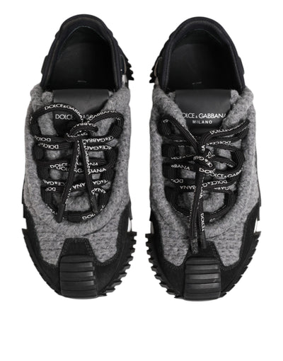 Dolce & Gabbana Schwarz Grau NS1 Low Top Turnschuhe Schuhe