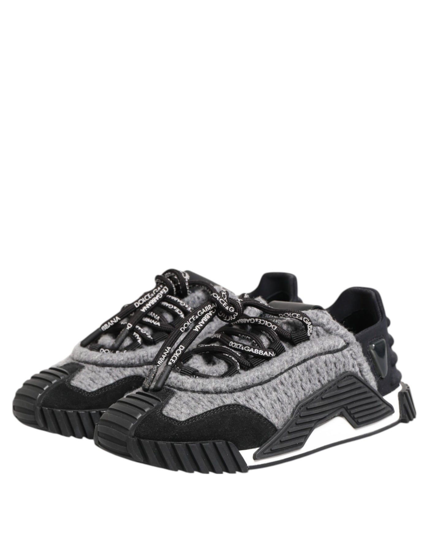 Dolce & Gabbana Schwarz Grau NS1 Low Top Turnschuhe Schuhe